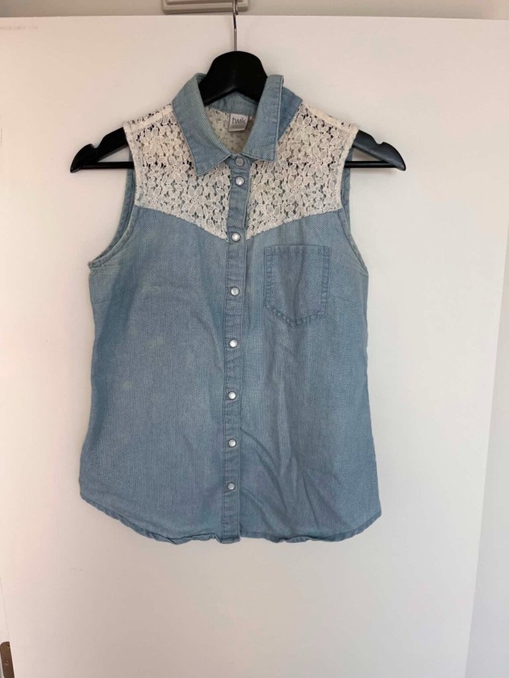 TWIK light blue denim tank top